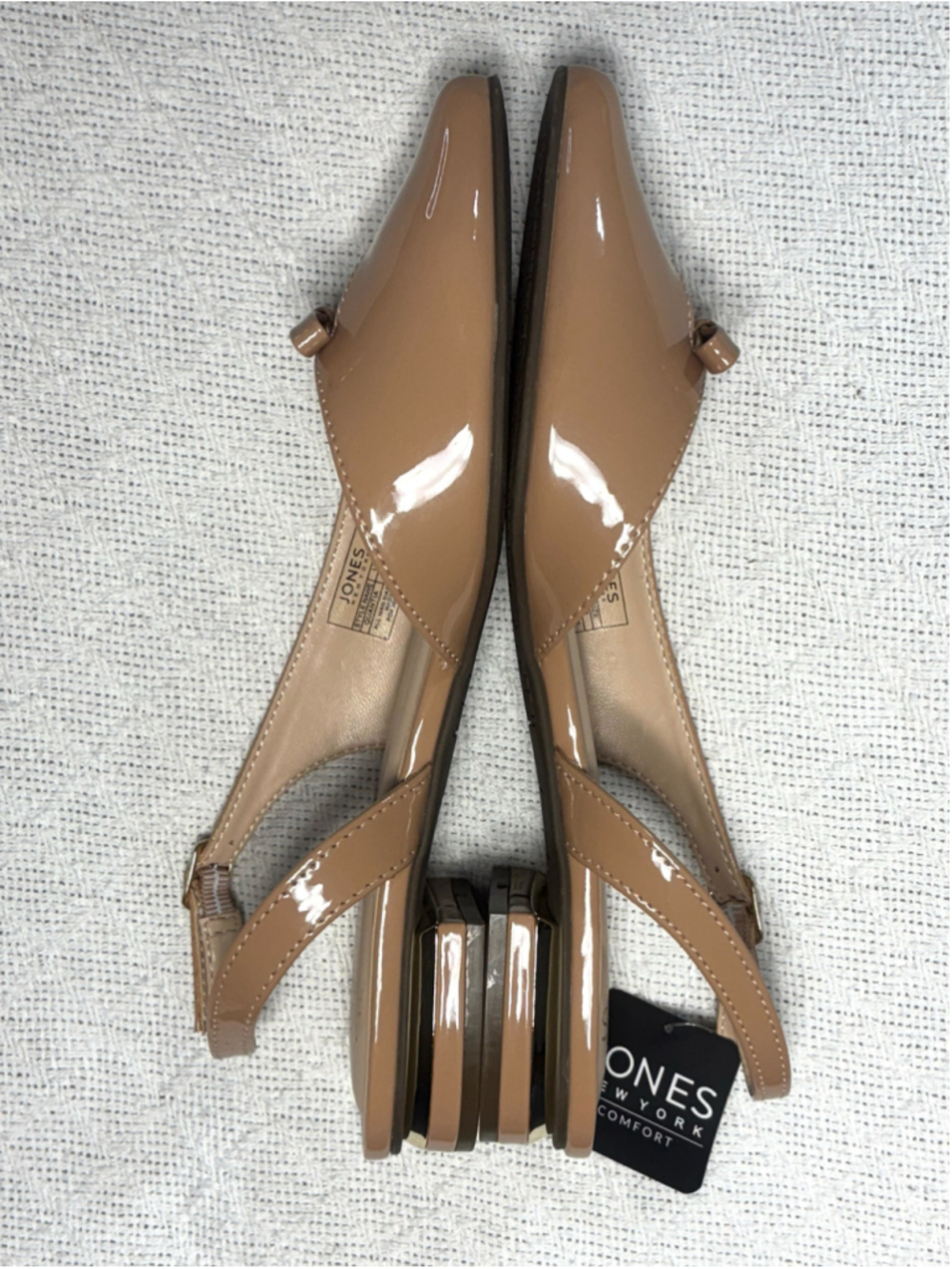 Jones NY Slingback Pointed Toe Flats Nude Preppy Neutral Sz 7.5 NIB "Quantia" - Picture 3 of 9